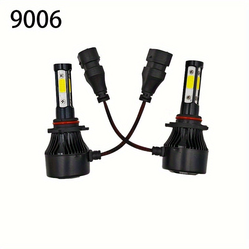 4-Side LED Car Headlight Kit for H4 H7 H8 H11 9005 9006 H13 6000K Bright White 200m Range
