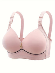Women's Colorblock Seamless Wireless Push-Up Bra Breathable Lingerie