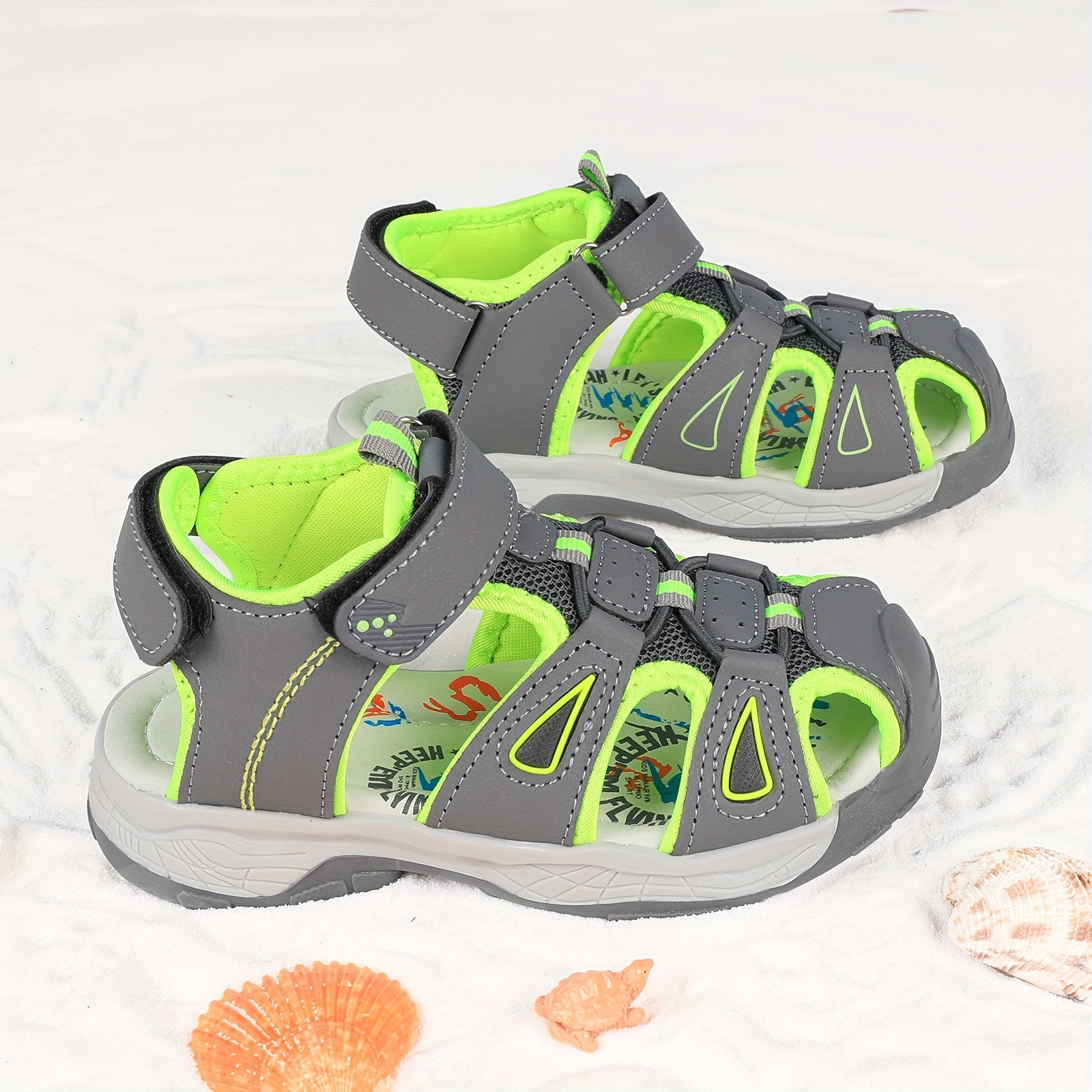 Kids' Sport Sandals for Boys and Girls, Closed Toe, Breathable, Summer Outdoor Shoes