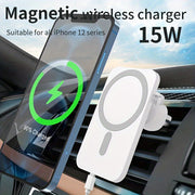 Soporte universal para coche con carga inalámbrica magnética de 15W para iPhone 12-16 con fuerte succión