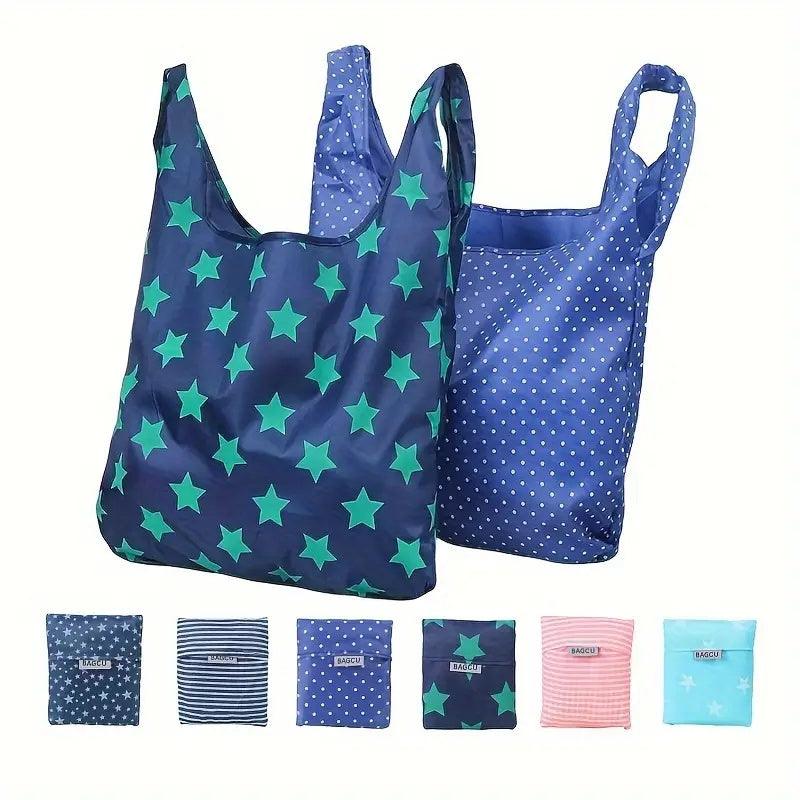 Foldable Oxford Cloth Shopping Bag Lightweight Tote for Non-Food Items