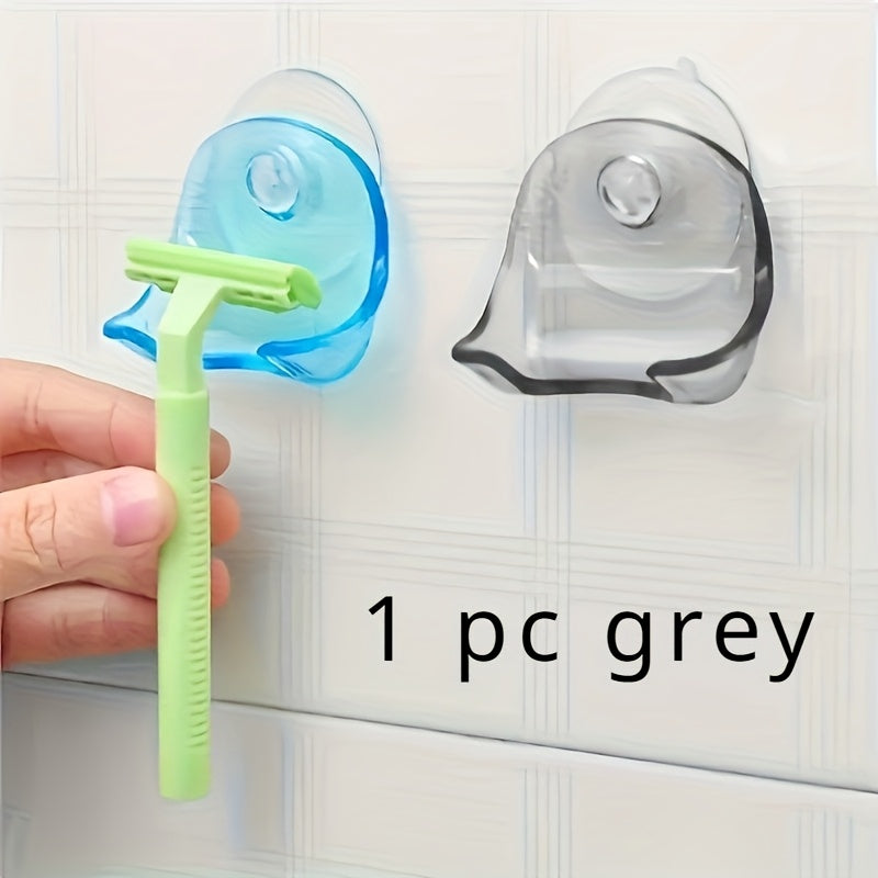 Soporte de cuchilla con ventosa de plástico para almacenamiento en la ducha de pared organizador de baño