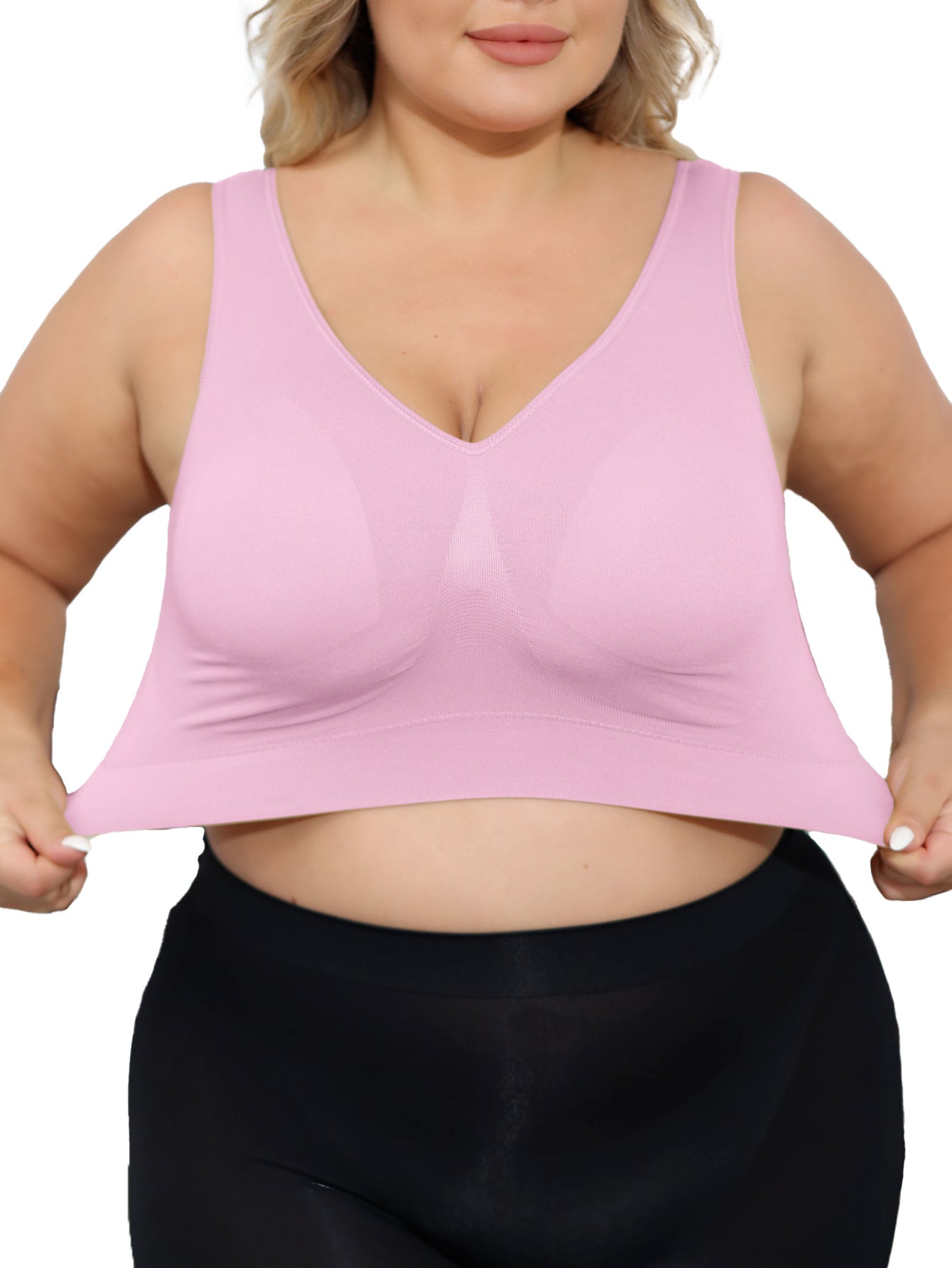 Women's Seamless Breathable Flab Reduction Push-Up Bralette 3-Pack