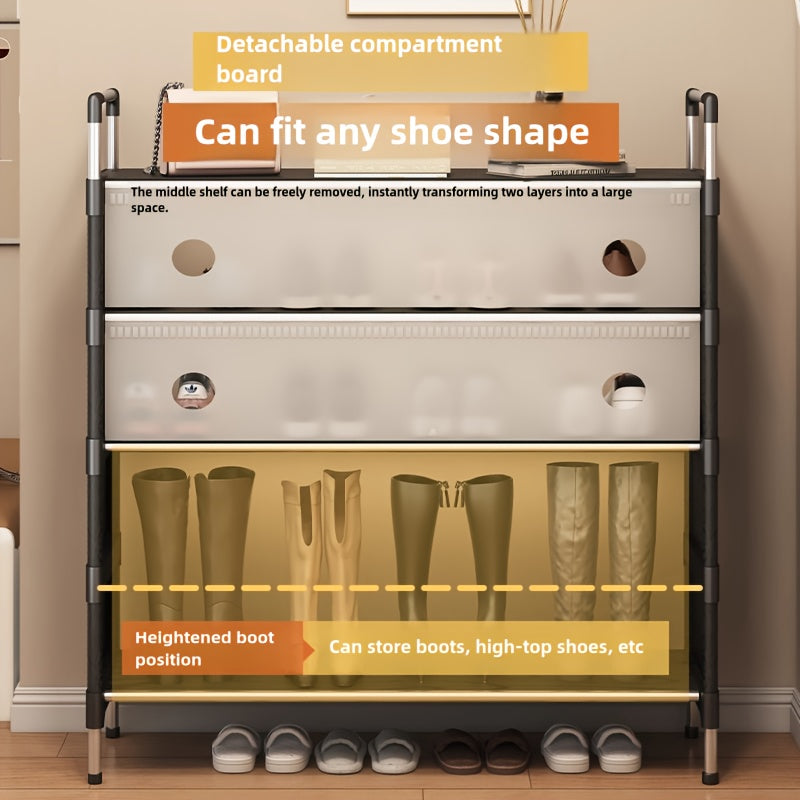 Modern Dustproof Shoe Rack with 4-7 Layers for Home Storage and Organization