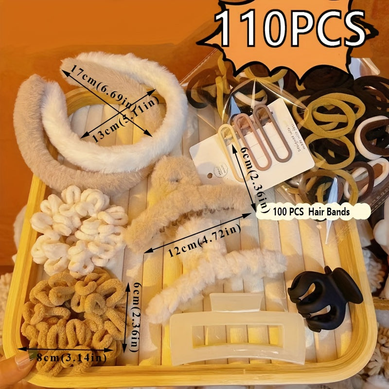 Women’s Plush Hair Clips Autumn Winter Color Small Hair Accessories Gift