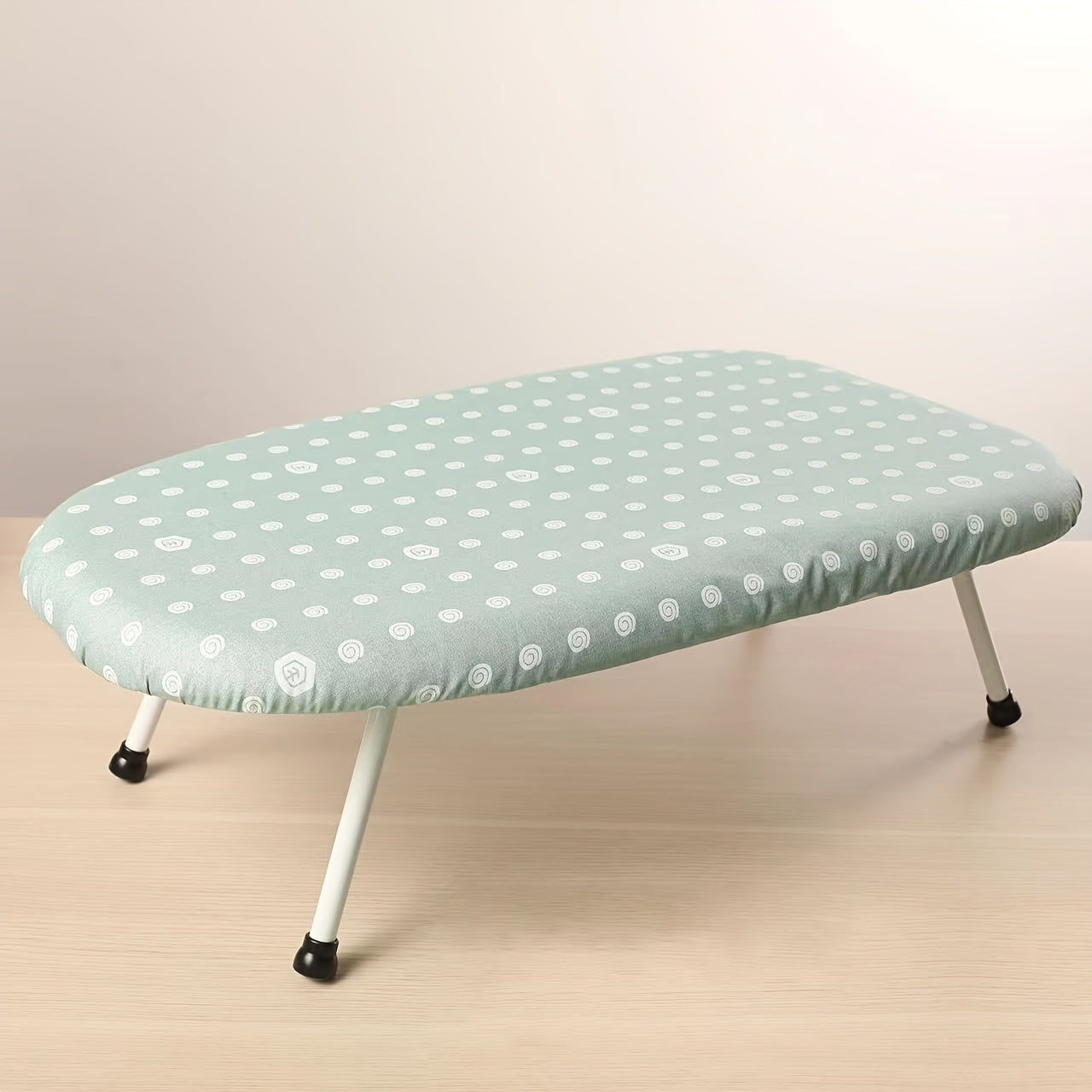 Compact Folding Ironing Board White Stainless Steel Plastic Space-Saving Easy Storage