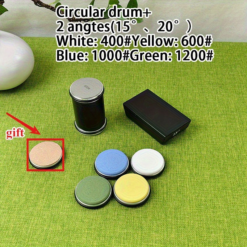 Комплект точильных роликов с двумя точками для заточки роликов с прямым краем, для кемпинга на открытом воздухе, промышленный алмазный нож