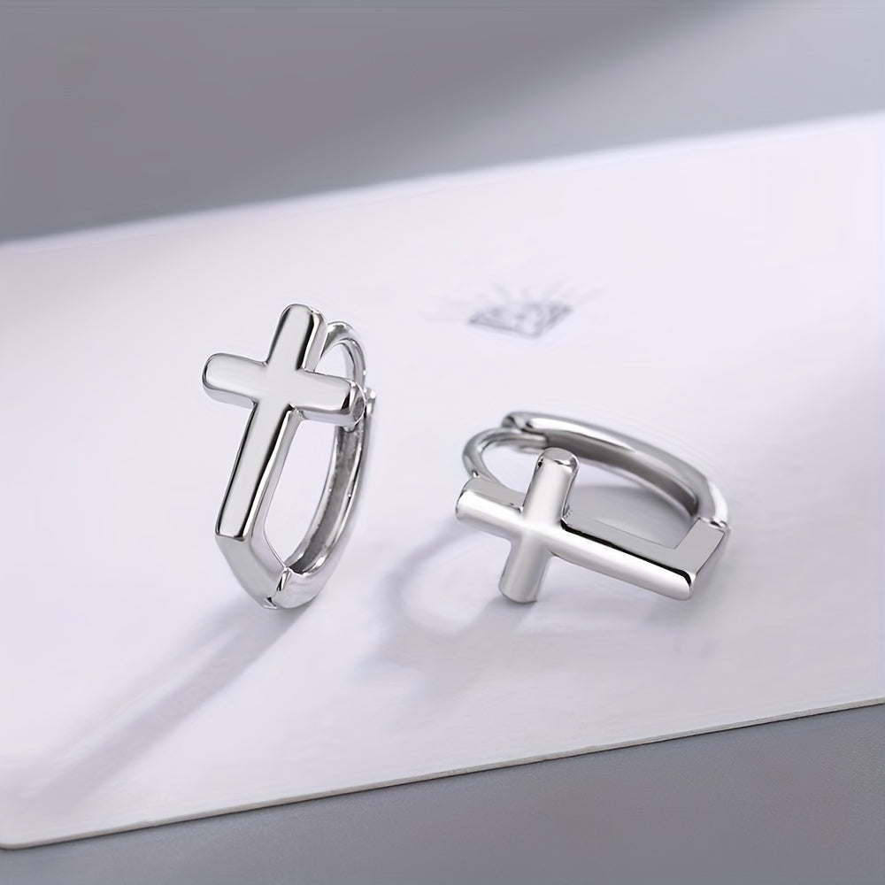 Women’s Copper Cross Earrings Feather-Free Stylish Daily Wear Gift