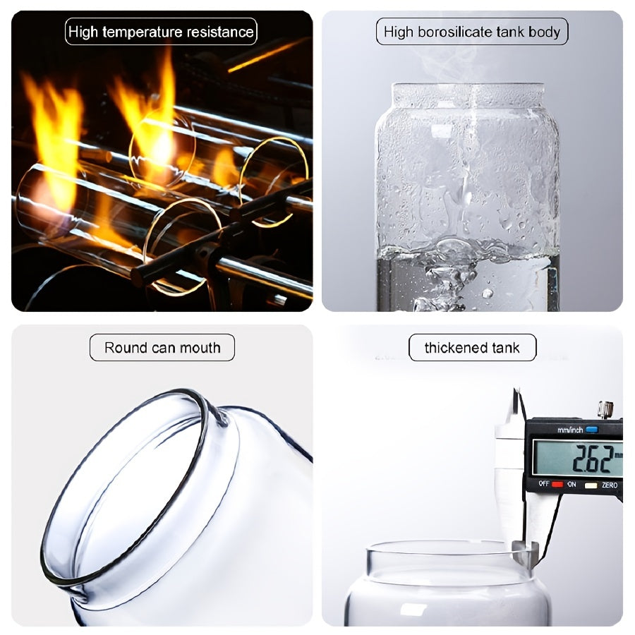 Tarros de almacenamiento de vidrio con tapas de bambú, frascos herméticos para alimentos, especias y aperitivos