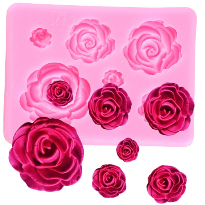 Silicone Rose Flower Mold for Wedding Cupcakes Cakes Chocolates Gummies