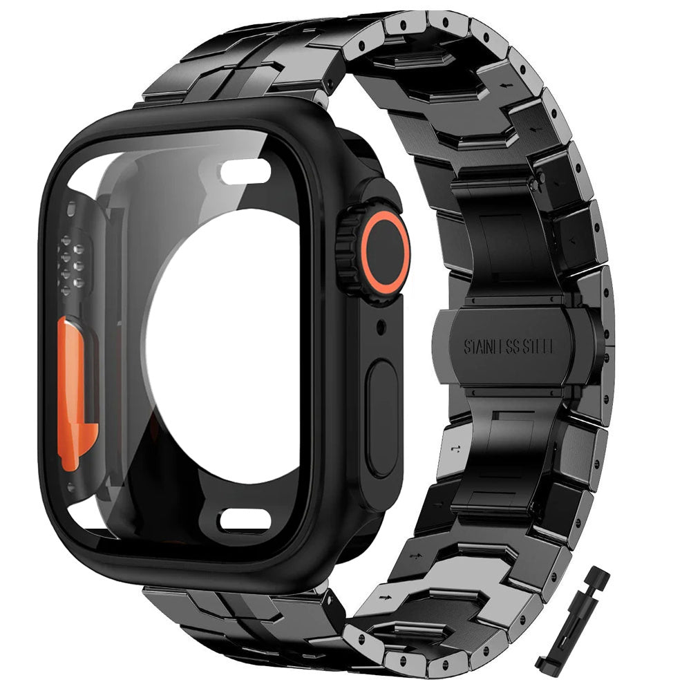 Gold-Plated Stainless Steel Watch Band for Apple Watch Series 10 9 8 7 6 5 4 Ultra SE 42mm 44mm 45mm 46mm 49mm