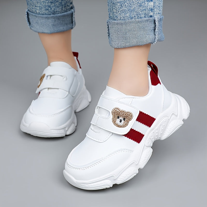 Kids' Casual Sports Shoes for Boys and Girls All-Season Microfiber Synthetic Leather Low Top Sneakers