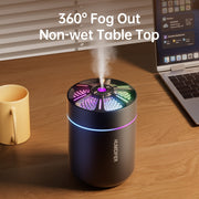USB quvvatlangan Nano Mist namlagichi Avtomobil, Ofis, Yotoqxona uchun - 180ml sig‘im, Hidlanmagan - Barcha teri turlari uchun xavfsiz.