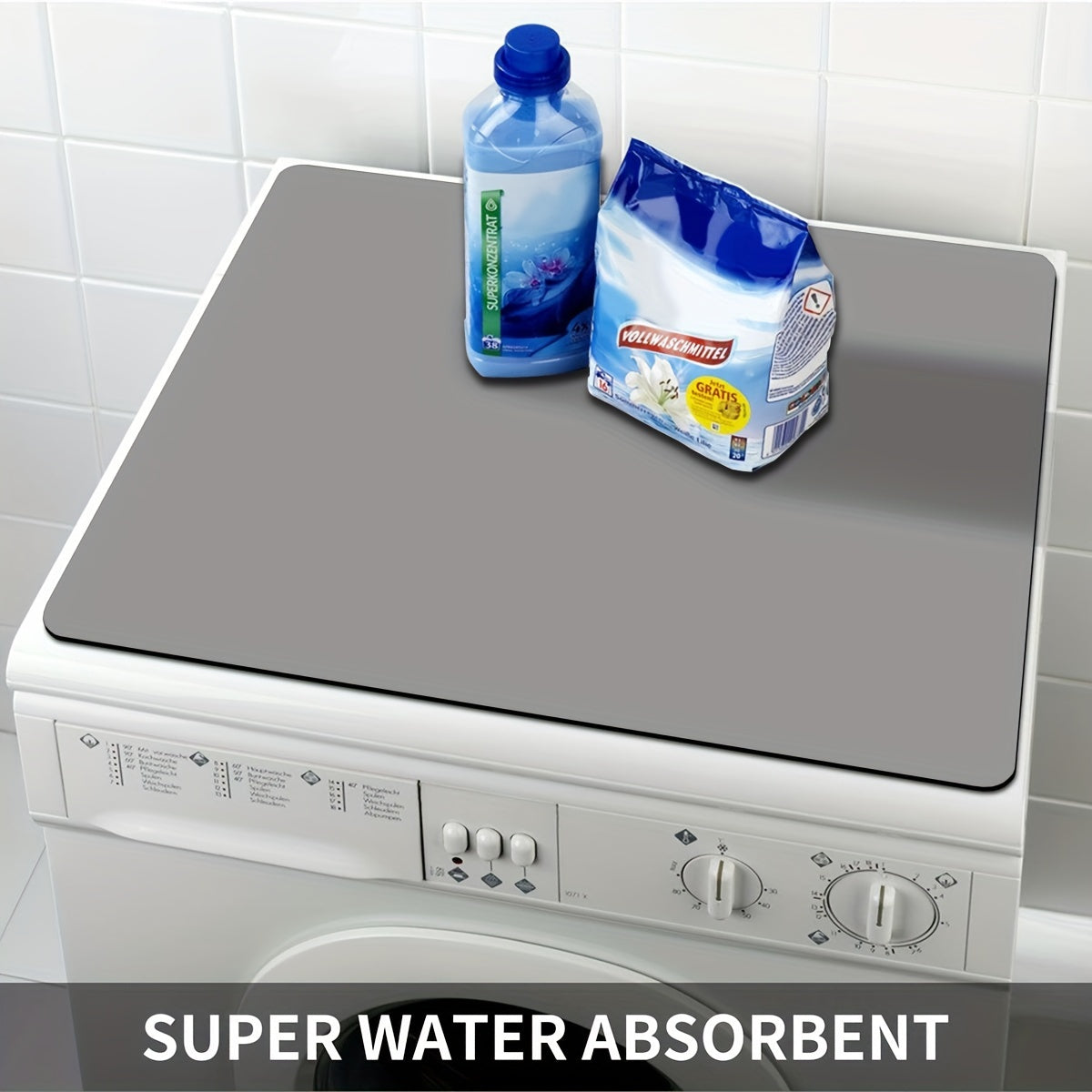 Polyester Dish Drying Mat, Fast-Drying, Highly Absorbent, Easy to Clean