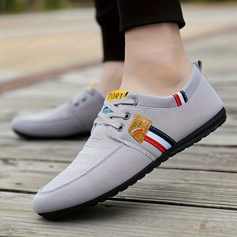 Men's Canvas Loafers Lightweight Breathable Non-Slip Casual Shoes for Outdoor Activities