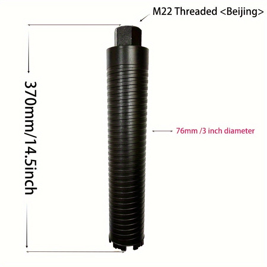 Diamond Core Drill Bits Wet Dry 45 Steel Steel Bars Black Textured Grip for Concrete Brick Block Stone