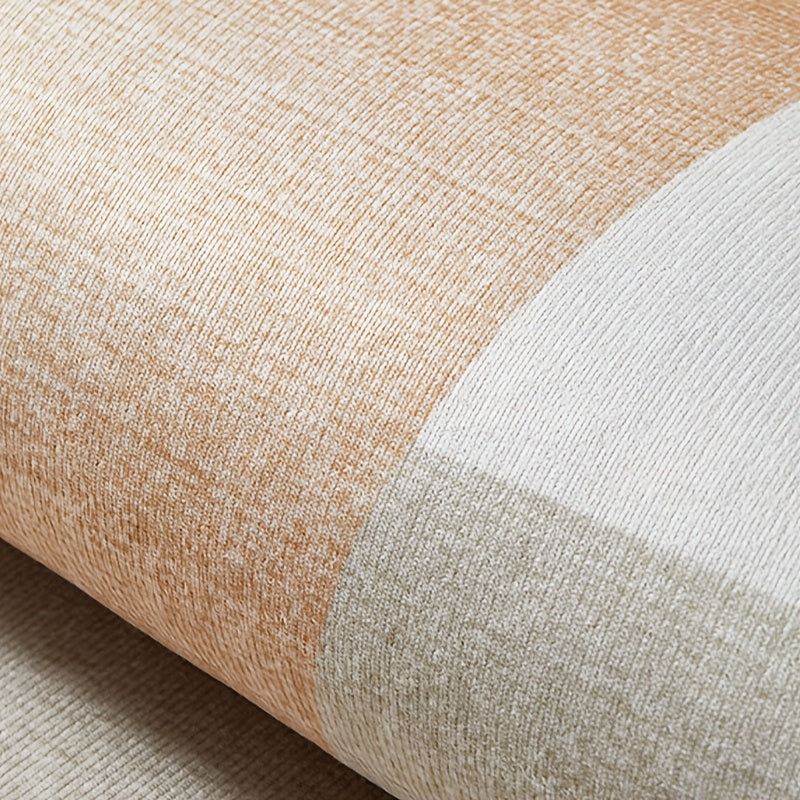 Pink Velvet Round Floor Mat with Praying Hands Design, Non-Slip, 6mm Thick