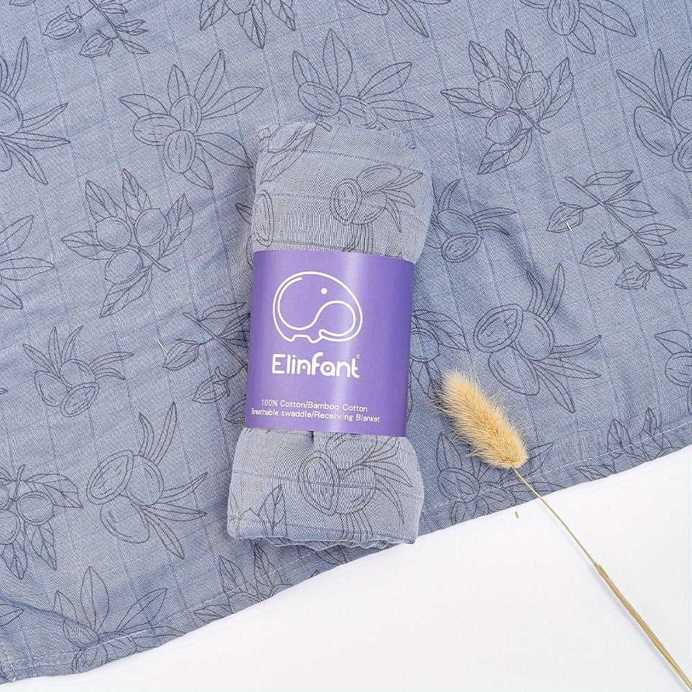 Muslin Swaddle Blanket for Newborns Soft Digital Print 109x120cm