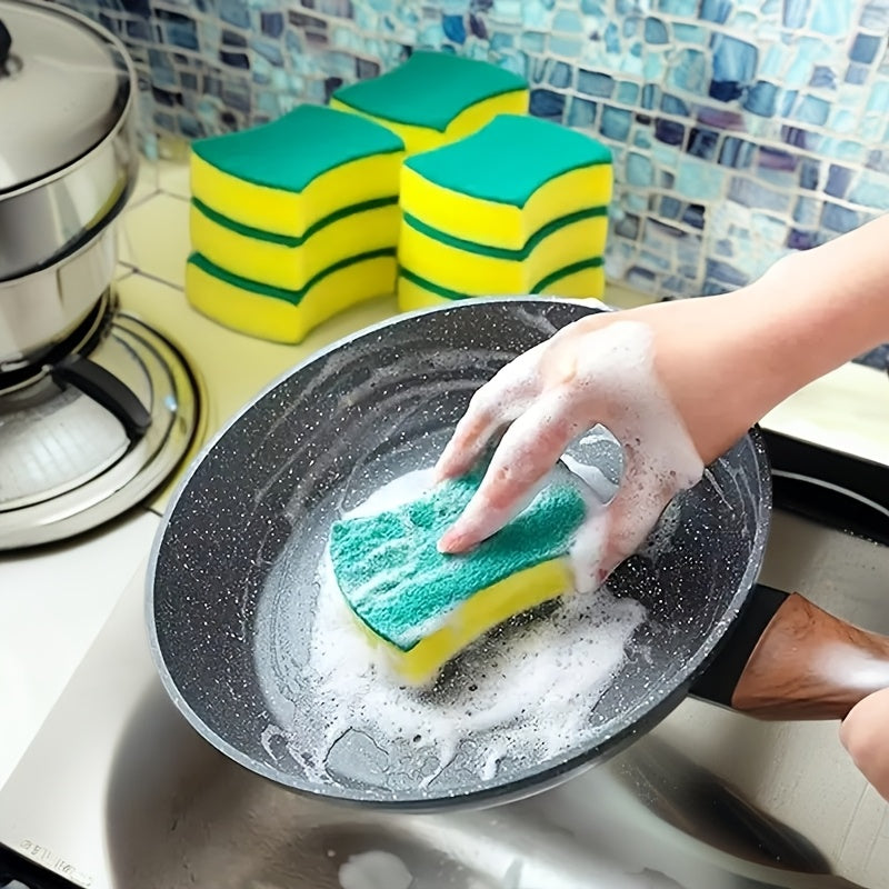 Esponja de limpieza para cocina de doble cara súper absorbente, oferta navideña
