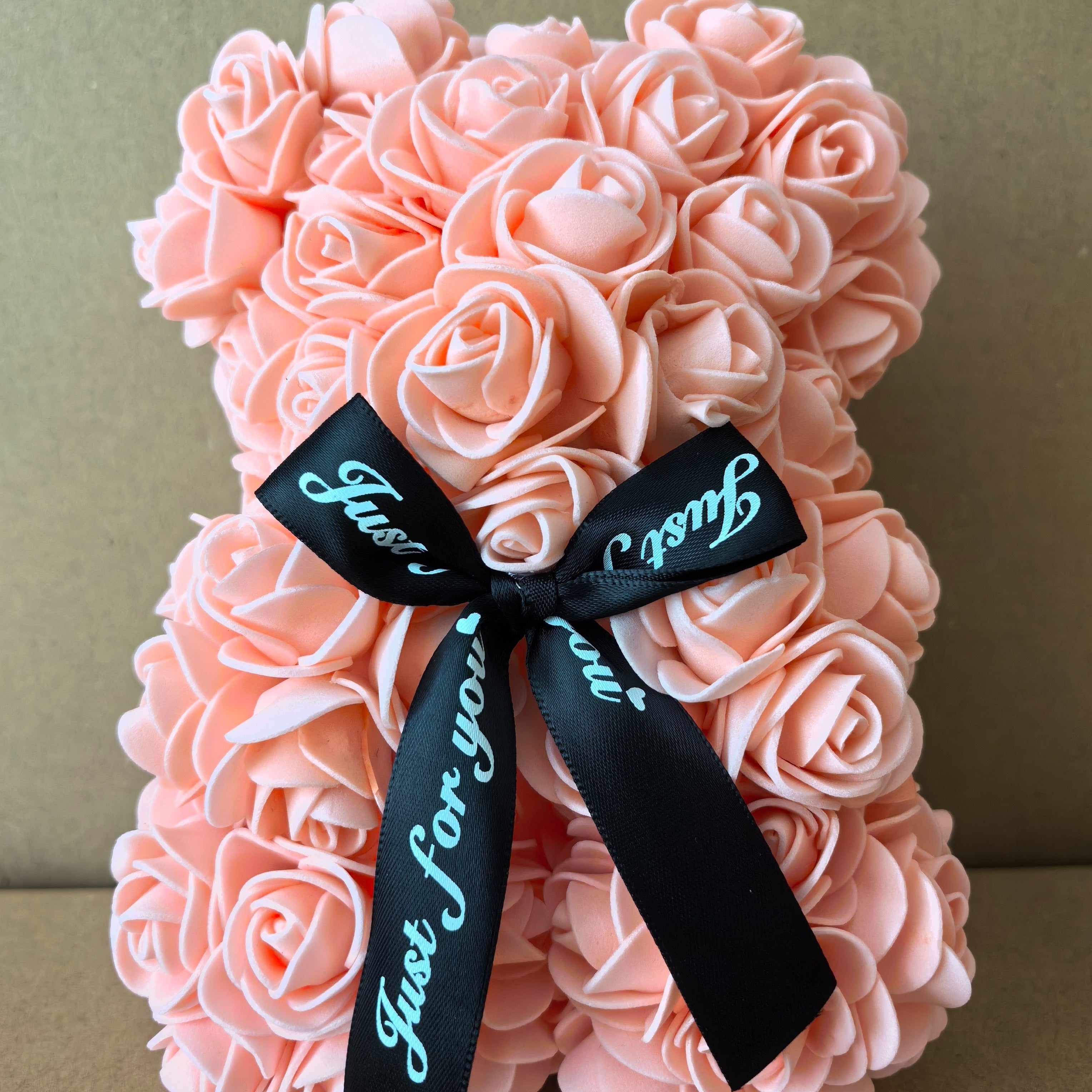 Artificial Foam Rose Bear for Valentine's Day Mother's Day Weddings and Home Decor