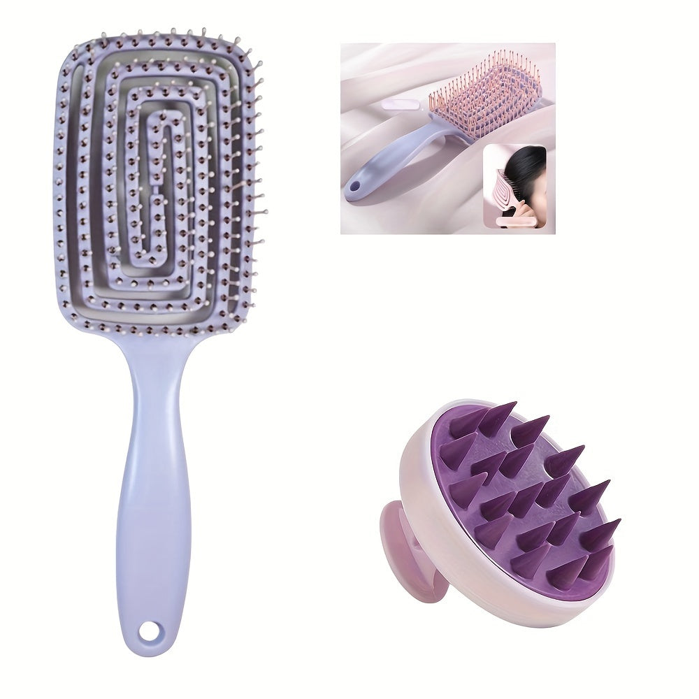Silicone Scalp Massager with Exfoliating Shampoo Comb No Batteries 3 Colors