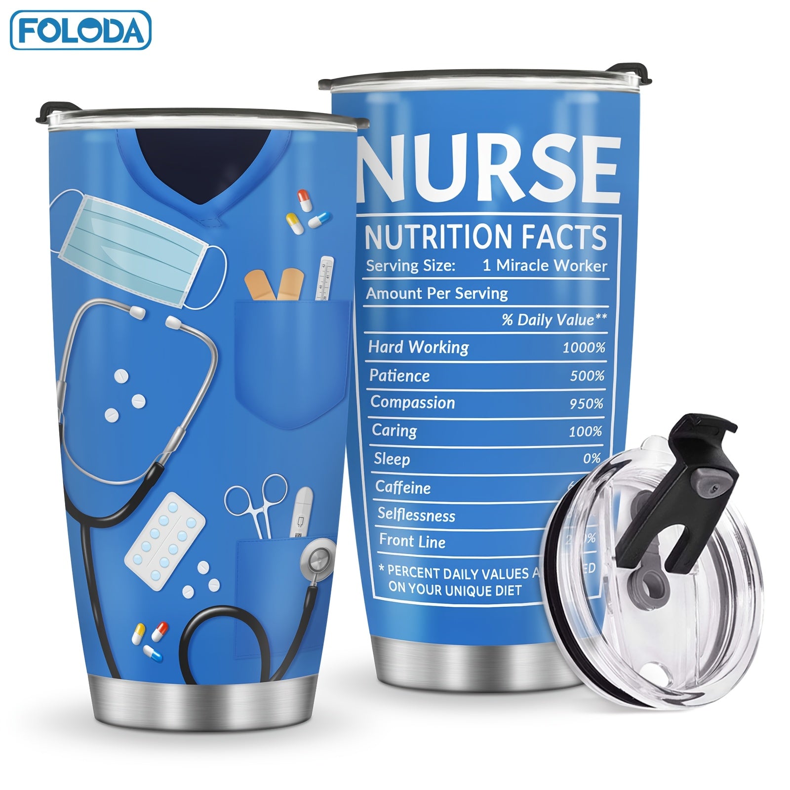 20oz Insulated Stainless Steel Tumbler with Lid for Hot Cold Drinks Travel Outdoor