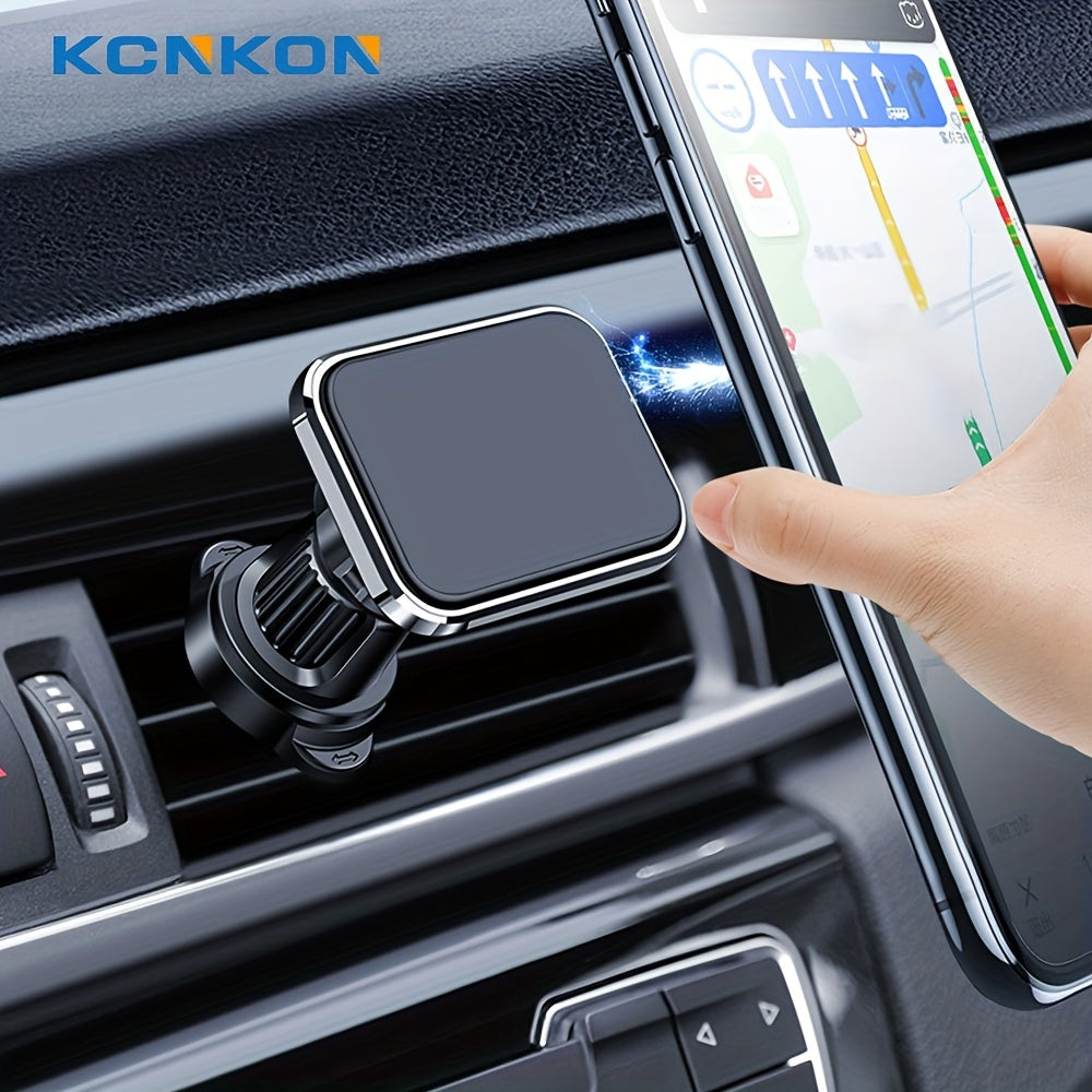 Universal Aluminum Alloy Magnetic Car Phone Holder Golden Adjustable Vent Mount