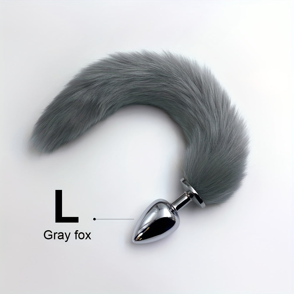 Unisex Silicone Dog Tail Anal Plug with Five Sizes for Role Play