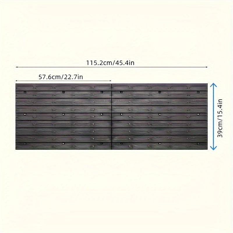 47pcs Heavy-Duty Wall-Mounted Garage Tool Organizer Rack with Multiple Compartments