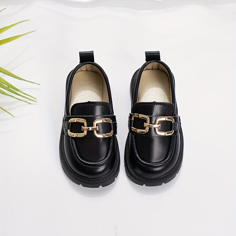 Girls Non-slip Horsebit Loafers with Light Up Embellishment for Spring and Summer