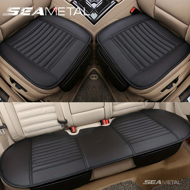Universal Faux Leather Car Seat Covers Front Rear Cushion Protectors
