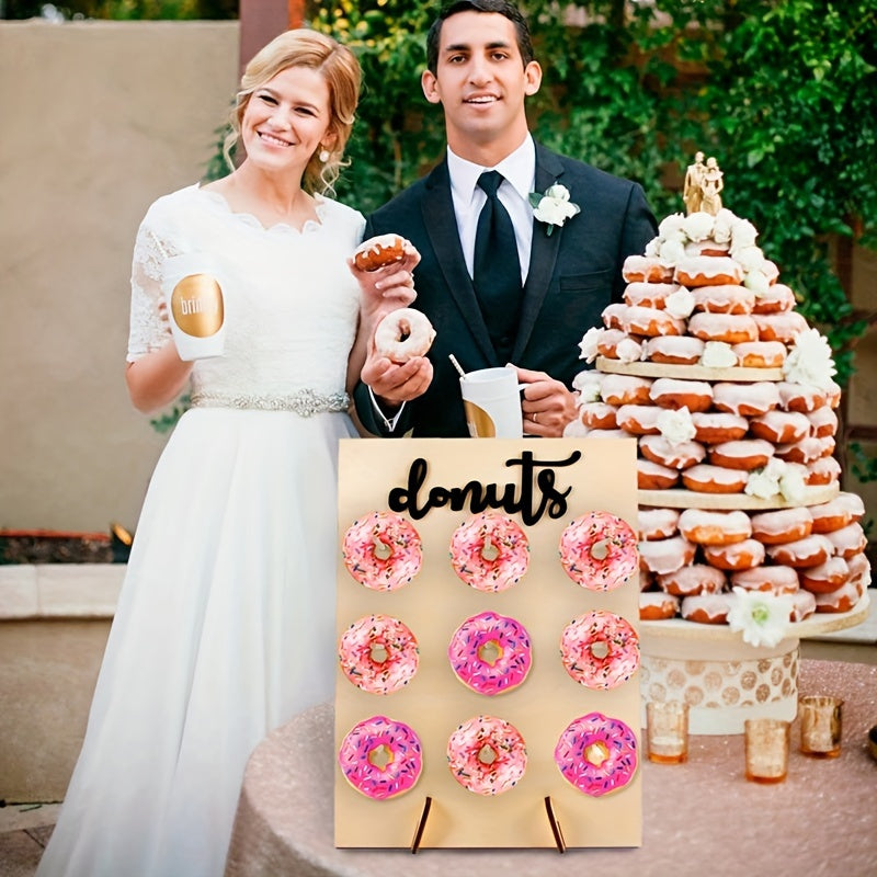 Rustic Wood Donut Holder for Weddings and Parties, Candy Buffet Display