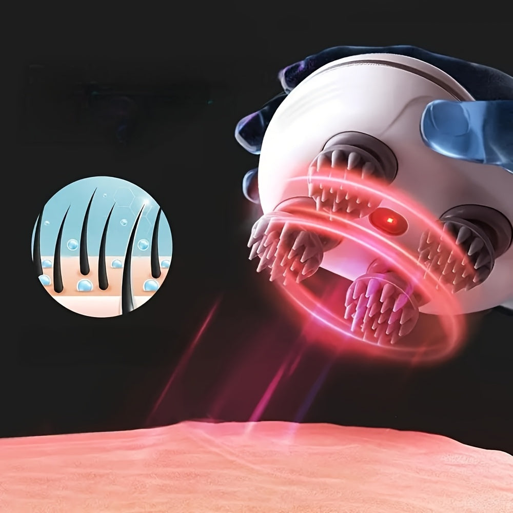 USB Rechargeable Electric Scalp Massager Full-Body Deep Relaxation 8 Tentacle 360°