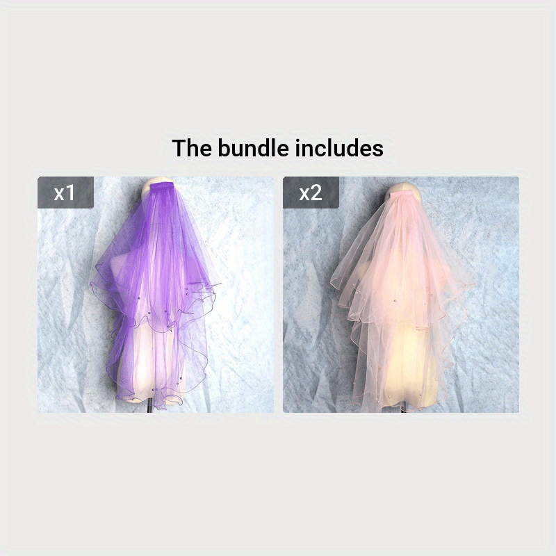 Ayollar uchun to'y soch aksessuari uchun faux marjon to'y tikanli vail, turli ranglarda