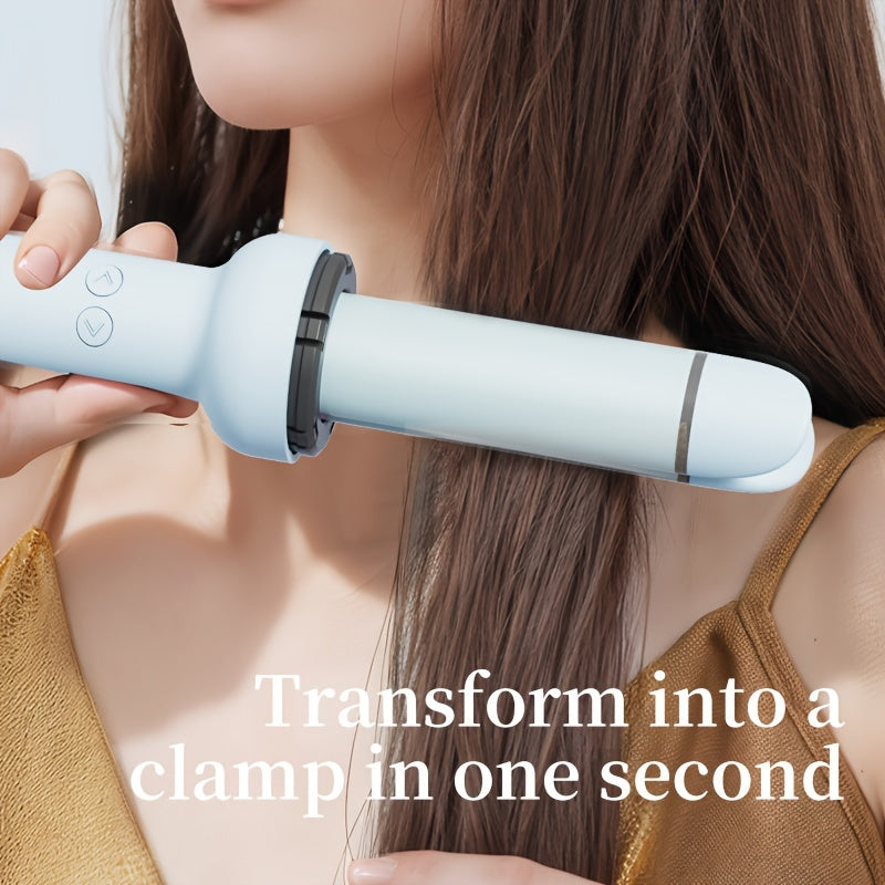 2-in-1 Automatic Hair Curler Straightener Negative Ion Smart Timer Auto Shut-off No Tangle