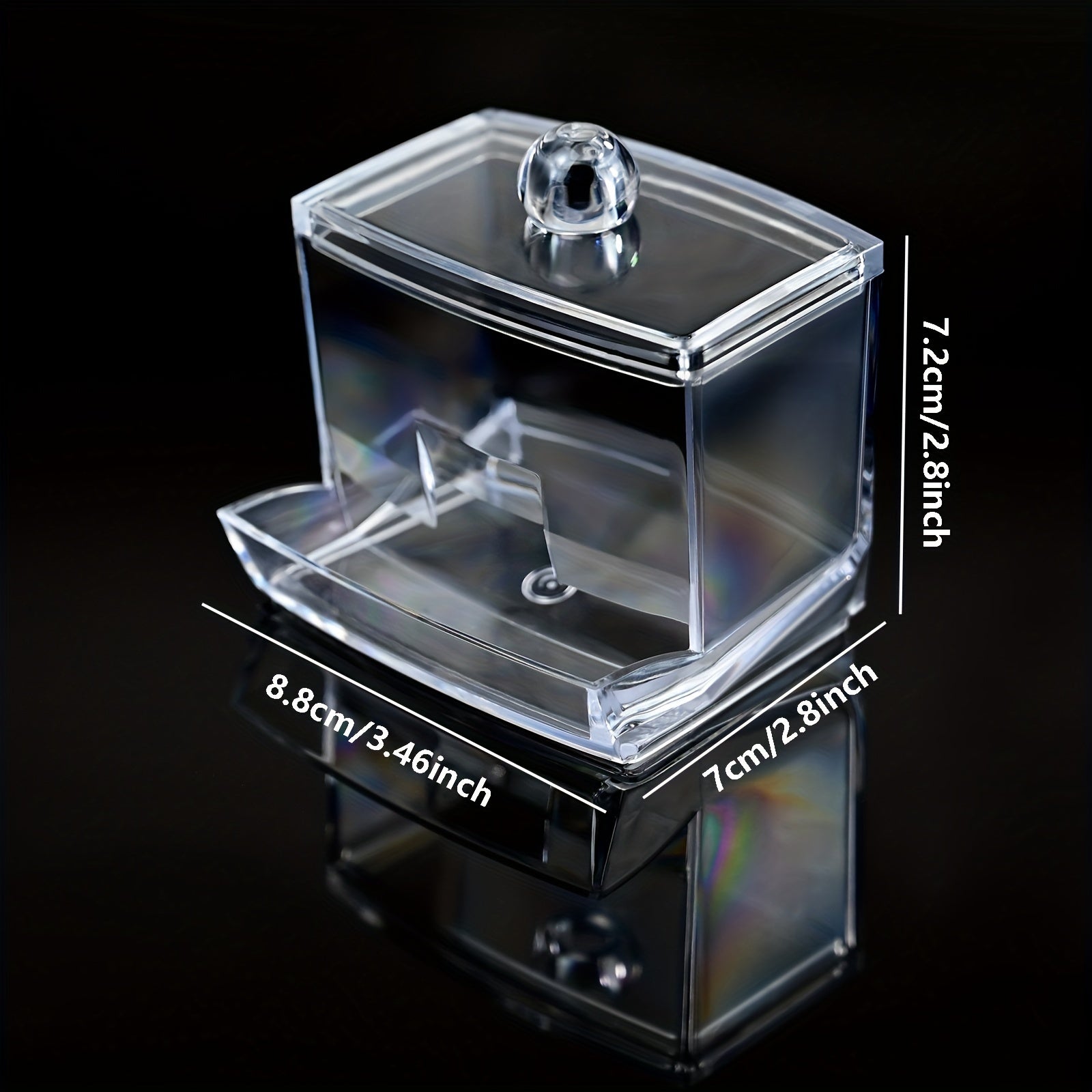 Acrylic Storage Jar for Cotton Pads Stylish Organizer Clear Container