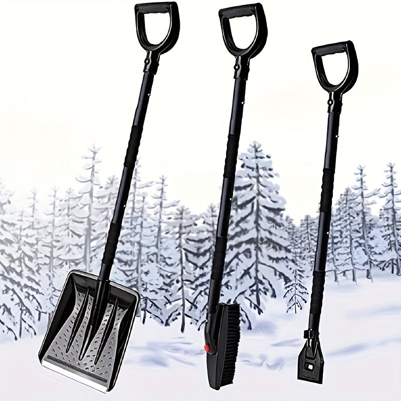 Winter Snow Removal Kit With Detachable Shovel Brush Ice Scraper Carry Bag