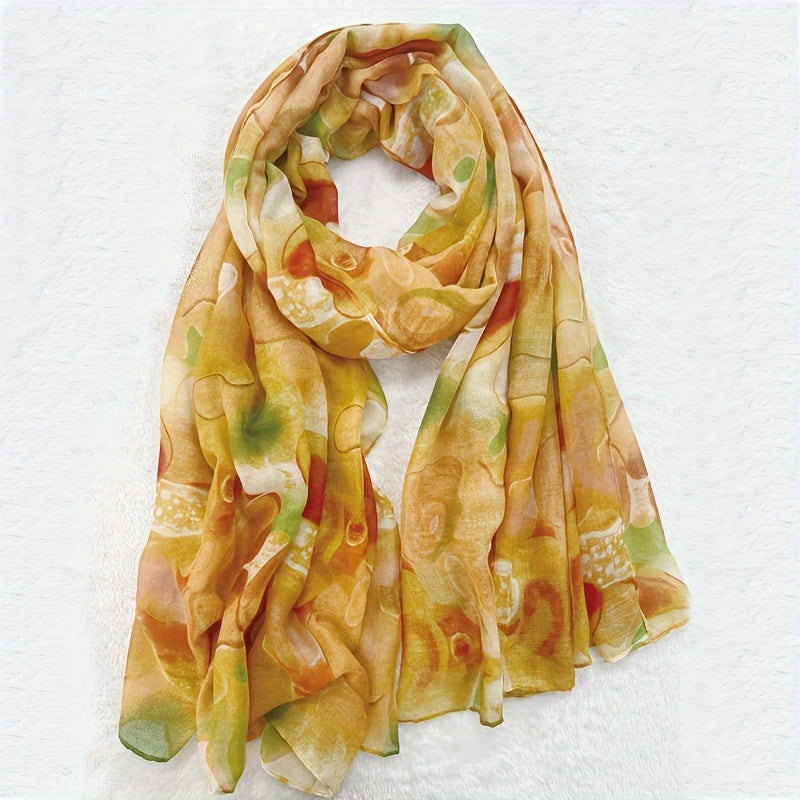 Breathable Tie-Dye Scarf for Women Sun Protection Casual Accessory