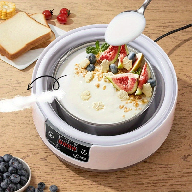 1.2L Elektr Probiotik Yogurt Natto Tayyorlash Mashinasi LED displey 304 po'lat