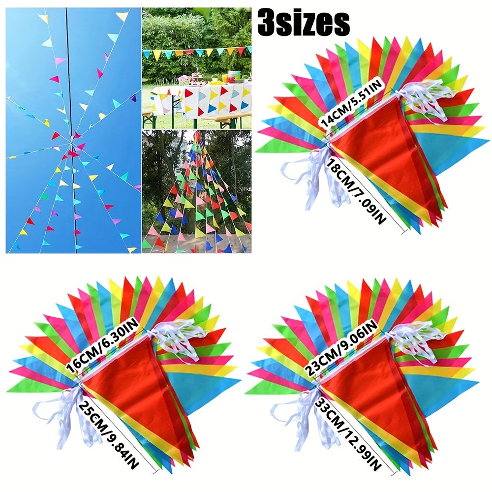 Colorful Pennant Banner for Parties and Shop Decorations in 3 Sizes