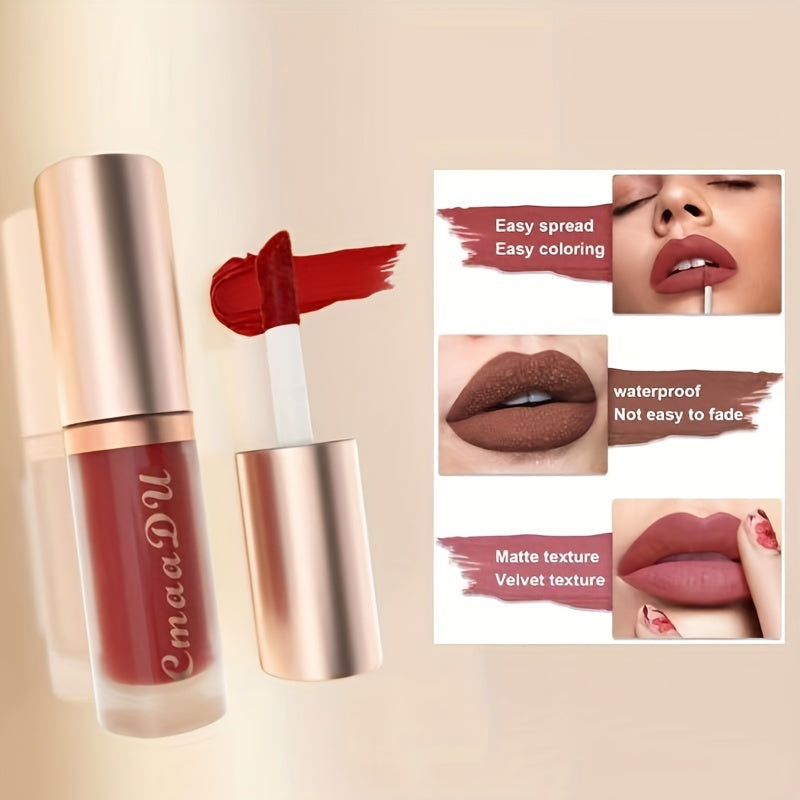 Women Satin Velvet Lipstick Set 6 Colors Long-Lasting Moisturizing