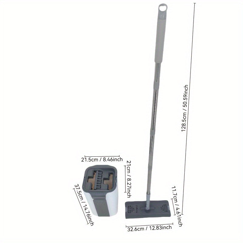 Ko'p funksiyali mopu to'plami - Nam va quruq tozalash uchun - Oshxonalar, hammomlar va yashash xonalarida oson tozalash uchun qalin, chizishsiz padlar bilan - Har xil yuzalar uchun mo'ljallangan mustahkam metall tutqich