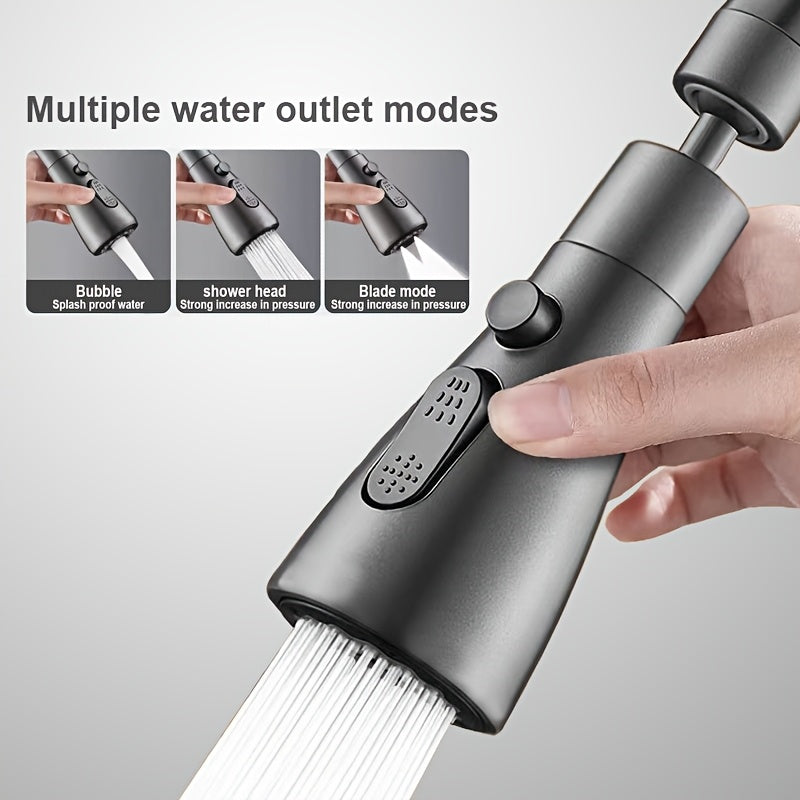 Universal Kitchen Faucet Head with 360° Rotation and 3 Functions