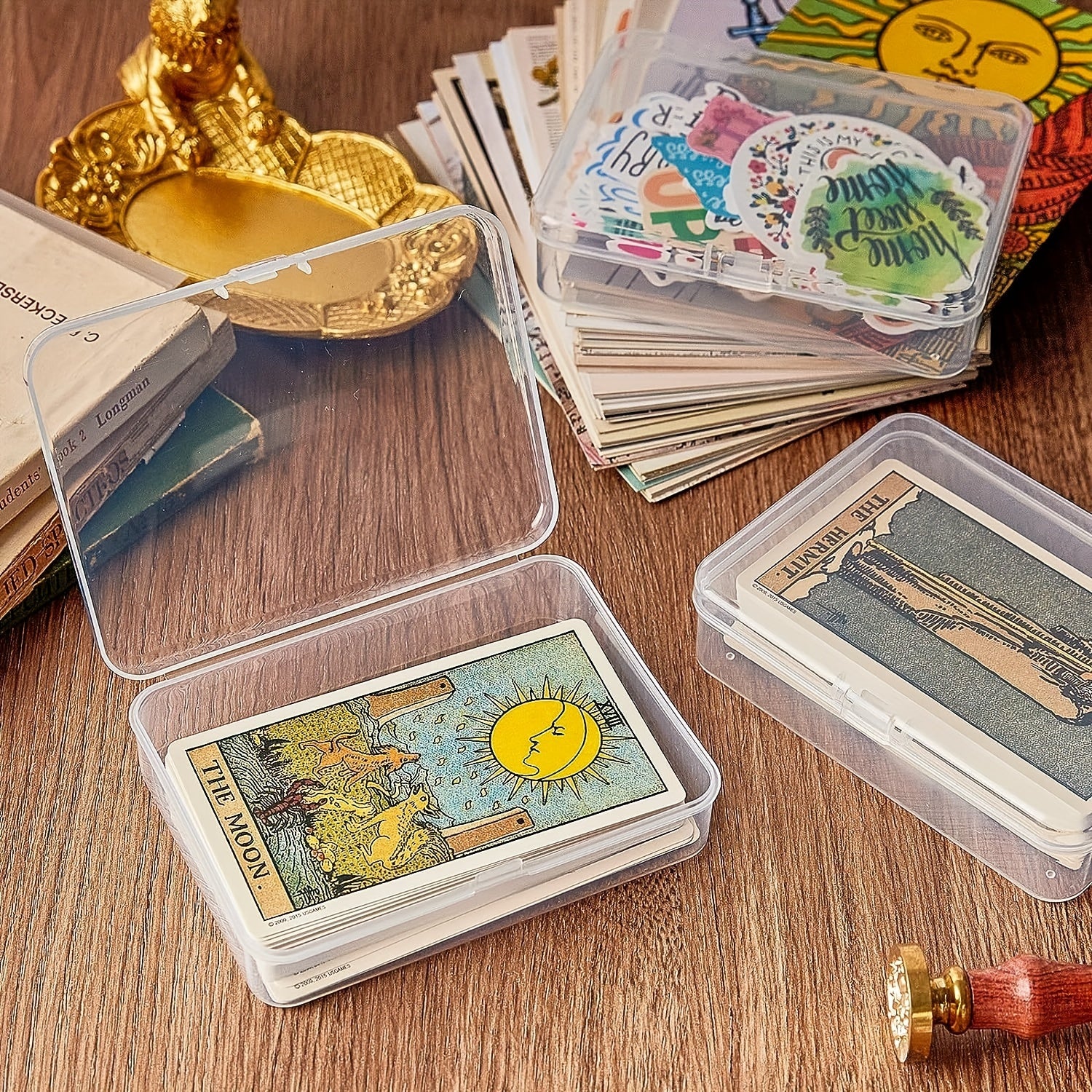 Clear Plastic Storage Box for Jewelry Hair Clips Nail Art Crafts and Hardware