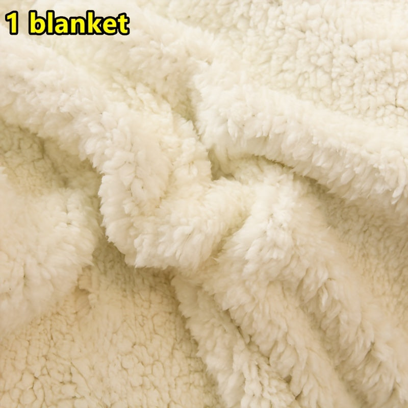 Double-Sided Plush Throw Blanket with Soft Warm Comfort Light Gray Fleece All-Season Knitted Bed Cover