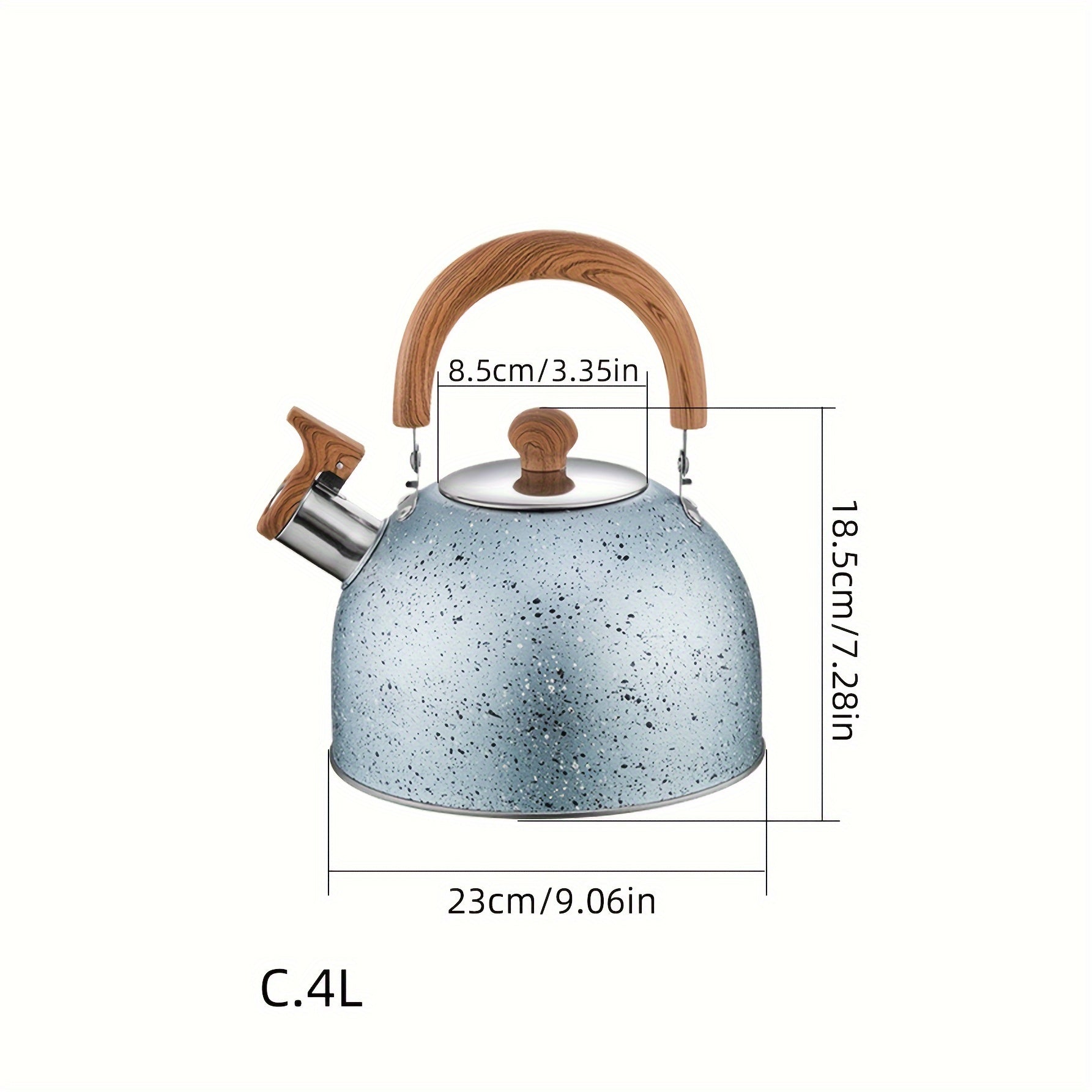 Stainless Steel Boiling Water Kettle with Flat Bottom Whistle for Daily Use