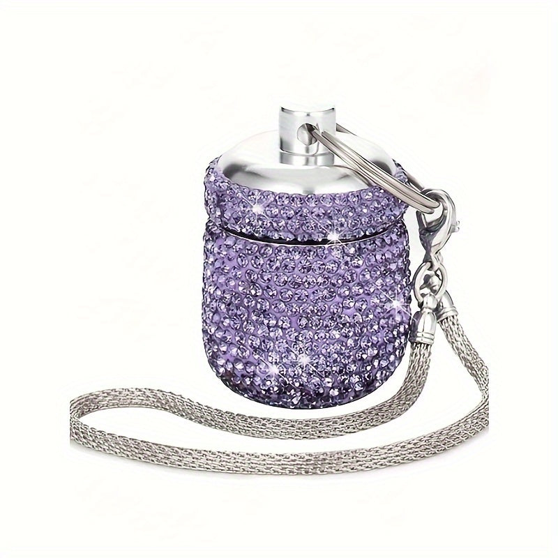 Portable Golden Pill Box Water Drill Keychain Travel Waterproof Storage