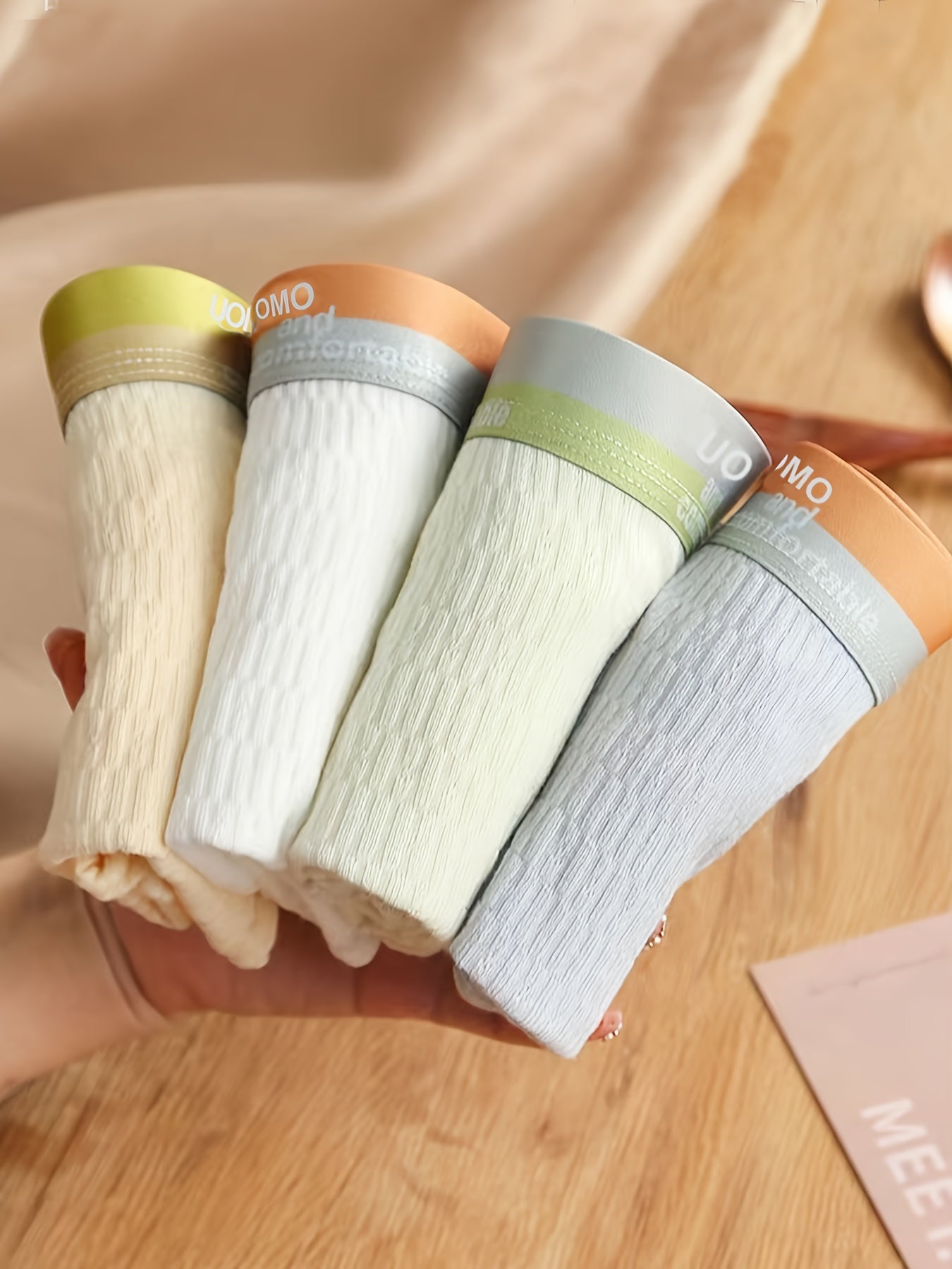 Men's Cotton Boxer Briefs 3-Pack Breathable Solid Color Stretch Fit