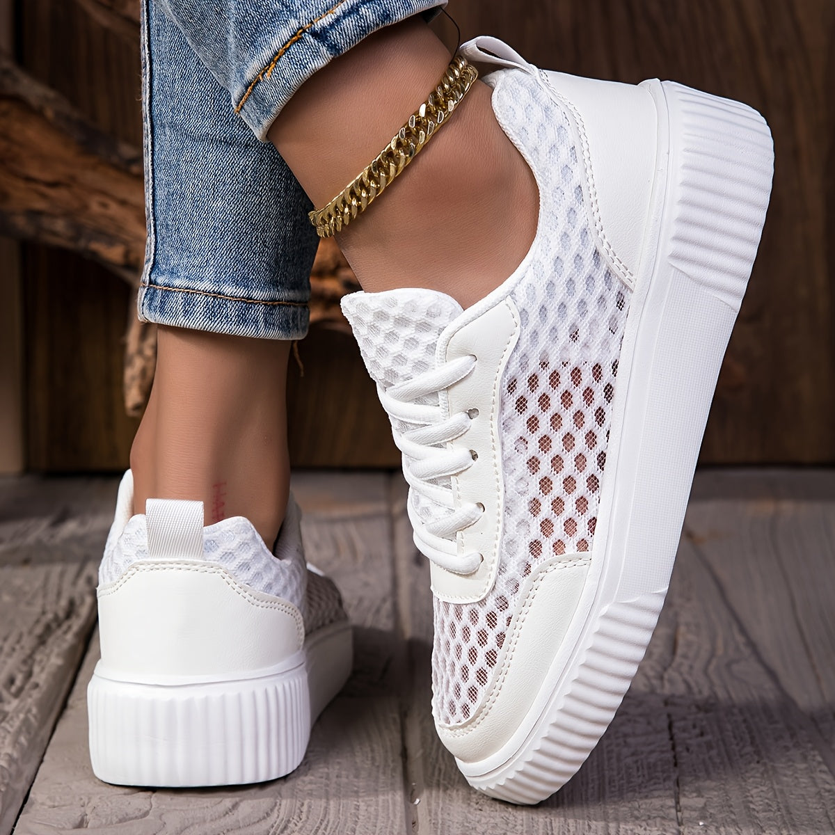 Women’s Breathable Mesh Sneakers Lightweight EVA Slip-On Casual Running Shoes