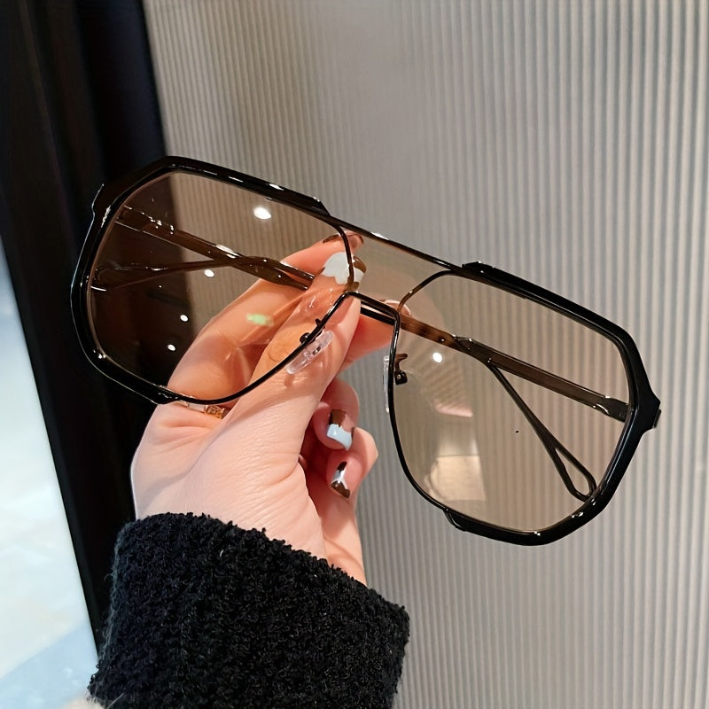 Gafas de sol de doble puente grande para mujer y hombre, polarizadas, para conducir y viajes a la playa